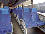 Кресла Volvo 9700 имеют обивку фирменного синего цвета
